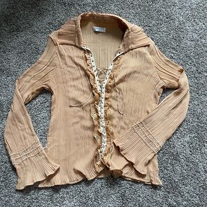 Dress U By Sharon Corset blouse with ruffles and pleats size 1X